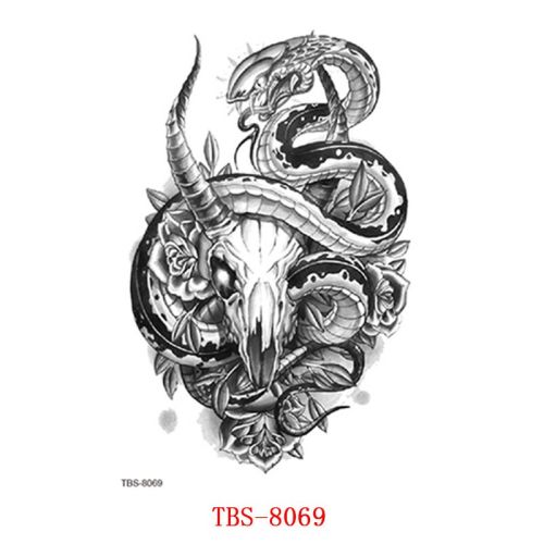 Waterproof Tattoo With Totem Characters